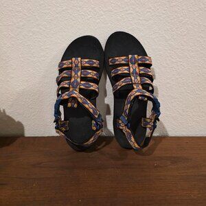 Teva Original Dorado Sandals Canyon to Canyon Multi Aztec Buckle Women’s Size 8